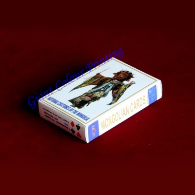 National traditional dress Mongolian promotion playing cards collection game